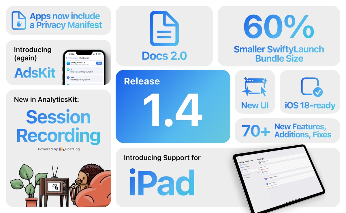 iPad Support, Session Recording, iOS 18-ready and over 70 other additions, fixes and more