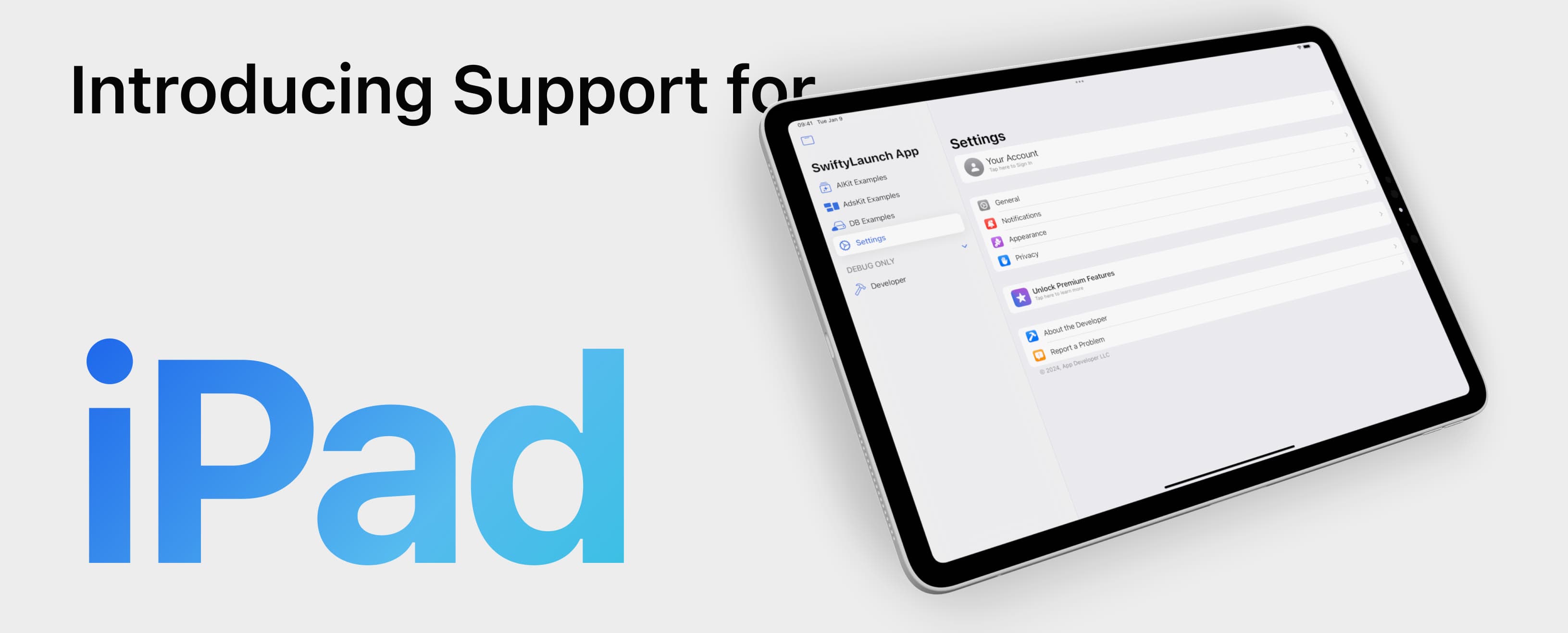 Introducing iPad Support